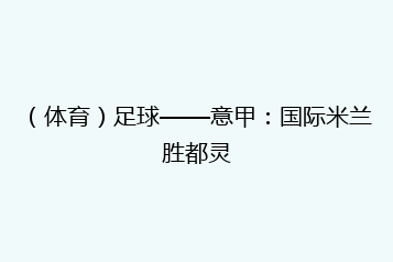 (体育)足球——意甲:国际米兰胜都灵