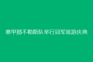 意甲那不勒斯队举行冠军巡游庆典