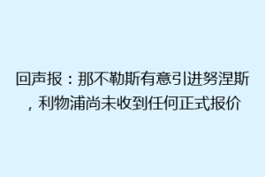 回声报：那不勒斯有意引进努涅斯，利物浦尚未收到任何正式报价