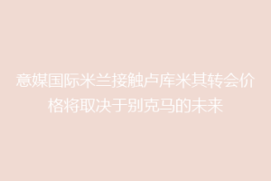 意媒国际米兰接触卢库米其转会价格将取决于别克马的未来