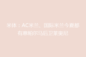 米体：AC米兰、国际米兰今夏都有意帕尔马后卫莱奥尼