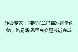 转会专家：国际米兰已瞄准霍伊伦德，路易斯·恩里克交易接近完成