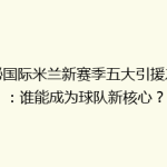 揭秘国际米兰新赛季五大引援之谜：谁能成为球队新核心？