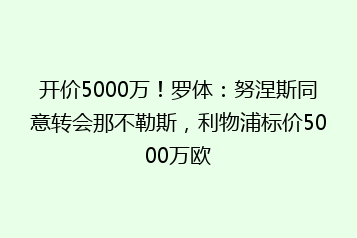 开价5000万!罗体:努涅斯同意转会那不勒斯,利物浦标价5000万欧